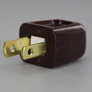 BROWN NON POLARIZED EASY LAMP PLUG FOR 18-2 SPT-1 WIRE