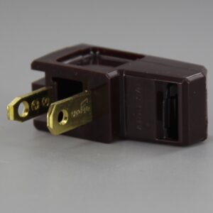 BROWN POLARIZED EASY LAMP PLUG FOR 16/2 SPT-2 AND 18/2 SPT-2 WIRE