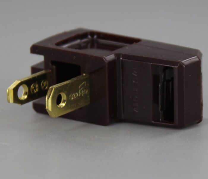BROWN POLARIZED EASY LAMP PLUG FOR 16/2 SPT-2 AND 18/2 SPT-2 WIRE