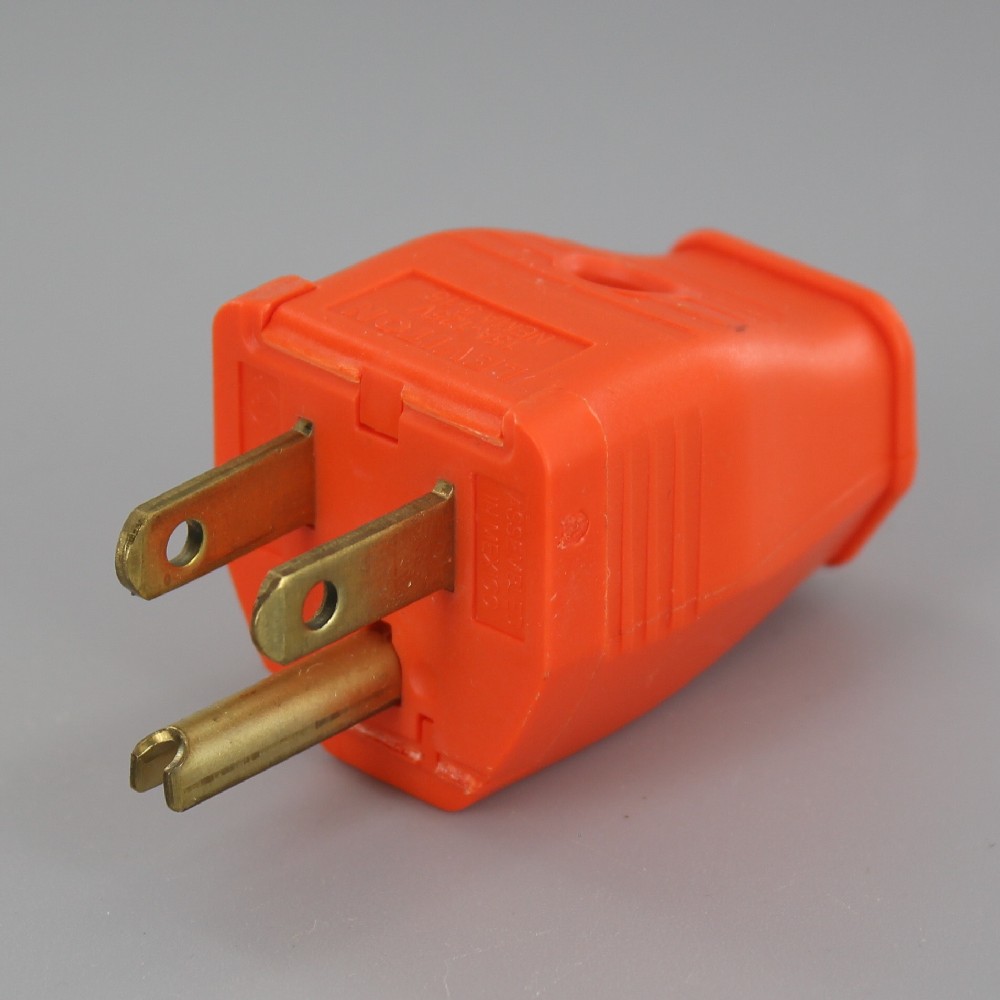 ORANGE GROUNDED LEVITON SCREW TERMINAL CONNECTION PLUG